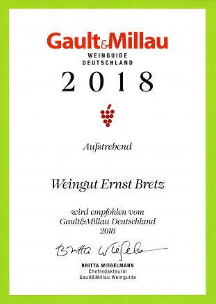 Gault Millau 2018 Urkunde